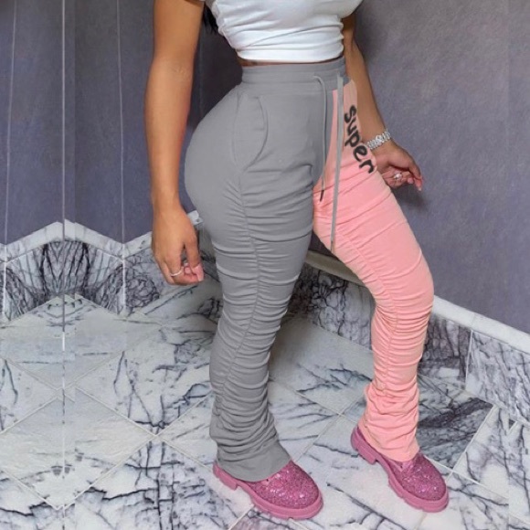 Two Toned $tacked Pants - Picture 2 of 6